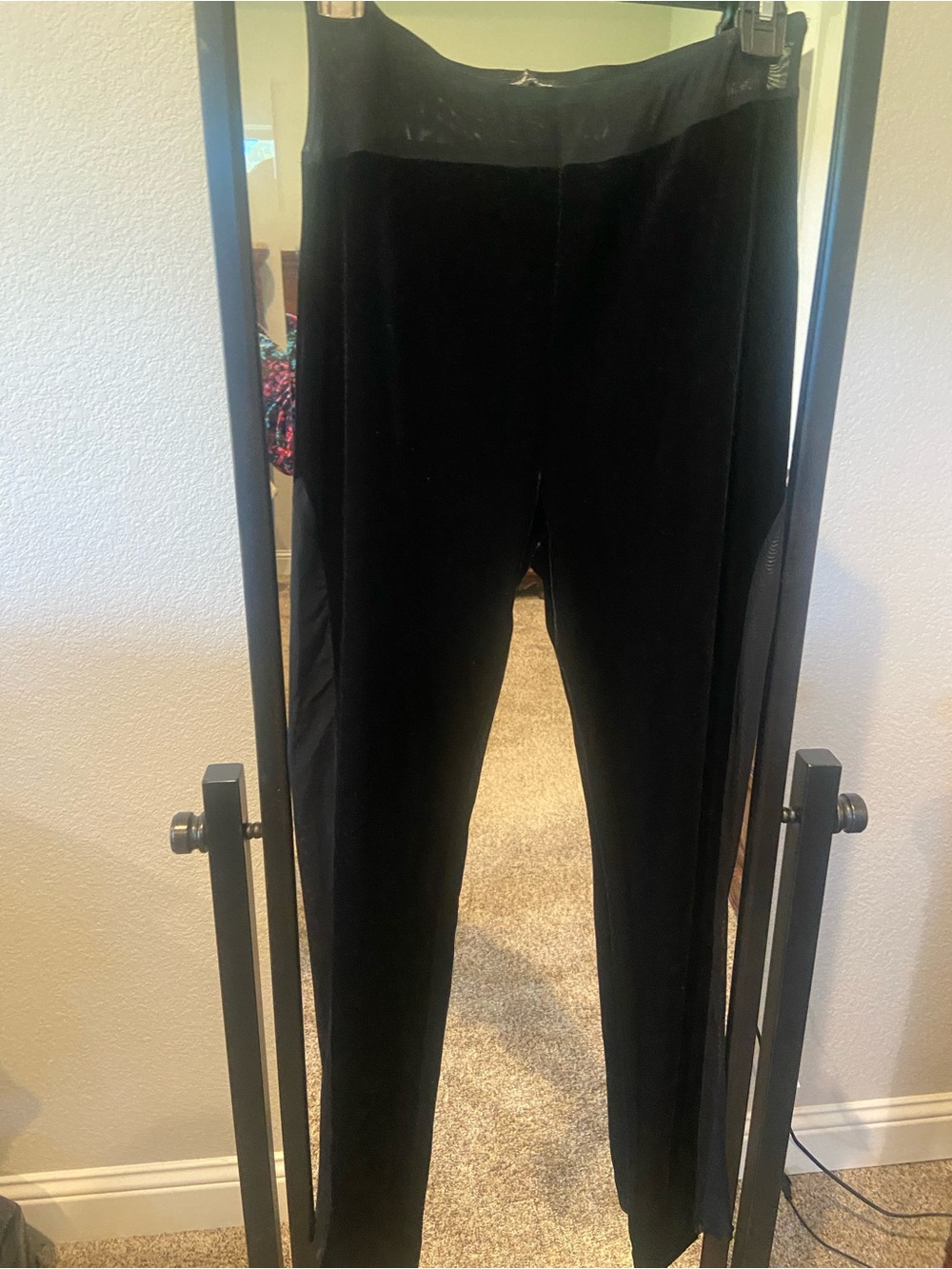naked wardrobe Black Velvet Leggings